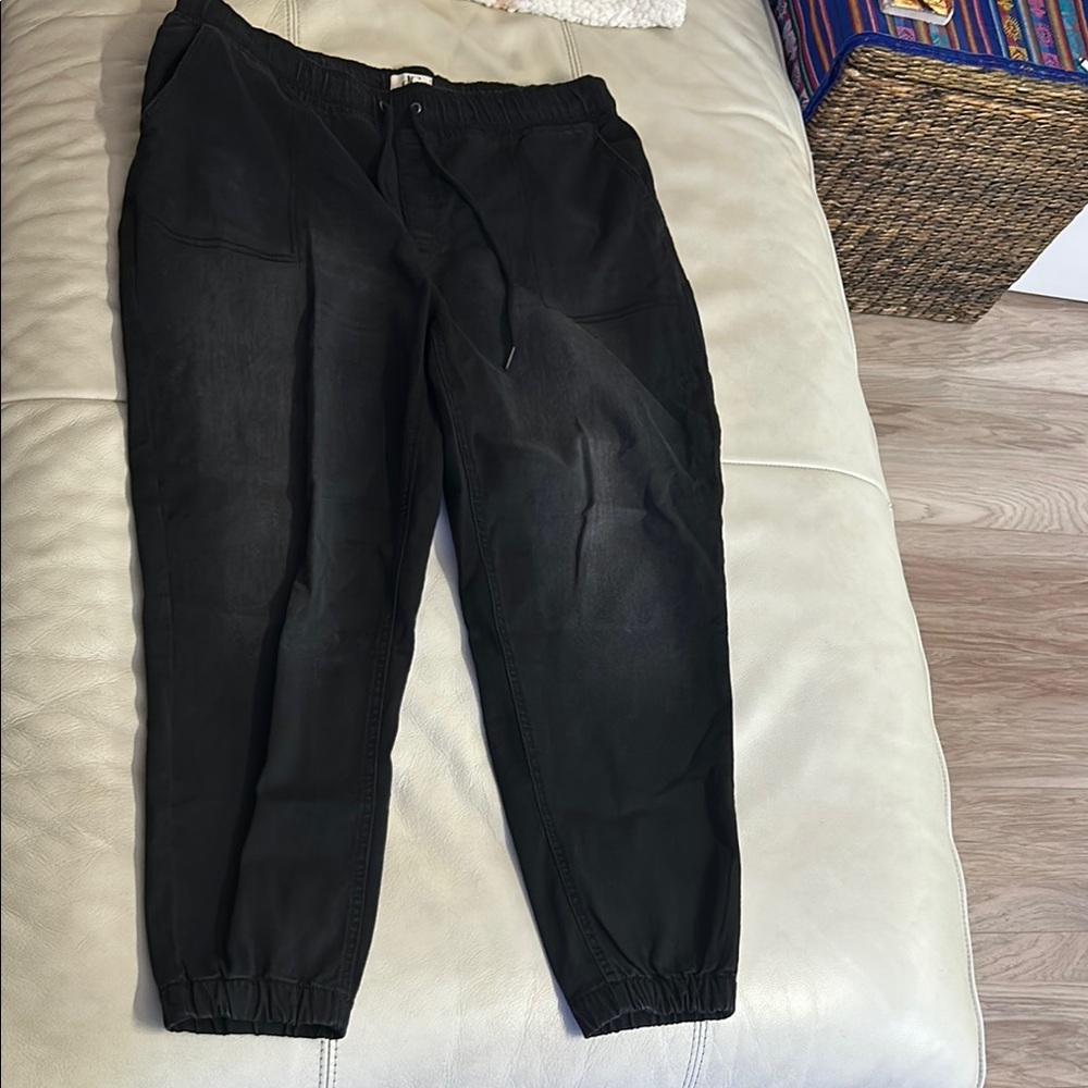 DC Black Jogger Sweatpants with Tapered Leg